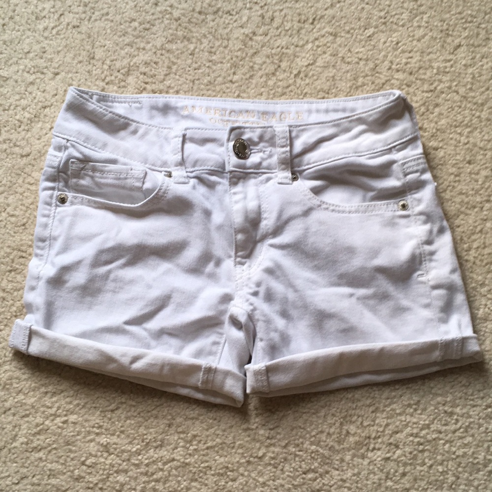 Super stretch American Eagle white shorts